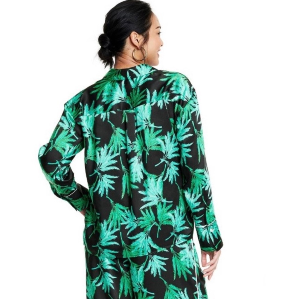 Fe Noel Target Feathered Palm Print Long Sleeve B… - image 6